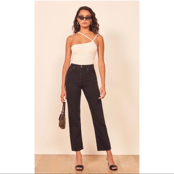 REFORMATION Cynthia Black High Rise -Sz28-NWT - Picture 3 of 8